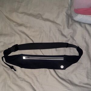 Lululemon Fast and Free Running Belt Black Adjustable Reflective L/XL